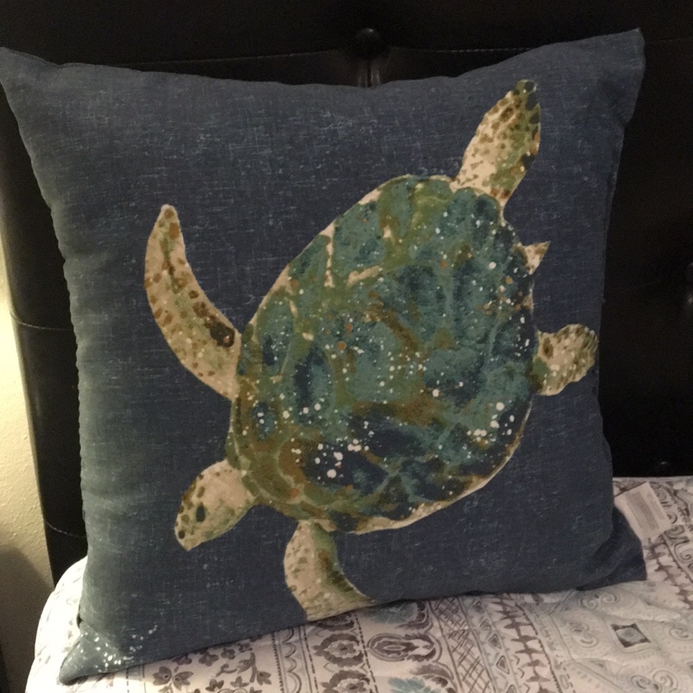 Threshold Turtle Pillow Indoor or Outdoor